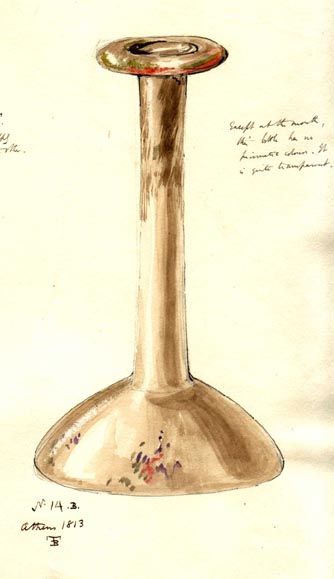 (14B) another glass bottle, lipped top